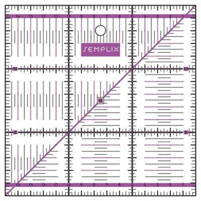Semplix Patchwork-Quiltlineal cm (15 x 15 cm / 2,5 mm dick / lila) 1a Qualität - Bild 1 von 4