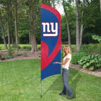 BANDERA DEL EQUIPO DE LOS GIGANTES DE NUEVA YORK DE 8,5 PIES DE ALTURA 11,5' BANDERA CON SEÑAL DE POLO 8 1/2' Foto 1 de 4