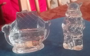 Vikingo y bote largo de cristal nórdico sueco - Imagen 1 de 5