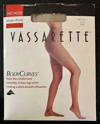 Vassarette BodyCurves 塑形平底锅 无软管 中号 裸子髋部控制 复古 — 第 1/4 张图片