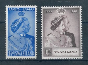 Swaziland 1948 Silver wedding full set of stamps. Mint. Sg 46-47 - Picture 1 of 2