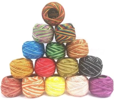 15 ANCHOR Pearl Cotton Crochet Embroidery Thread Balls Size 8 Unique Colors - Image 1 of 4