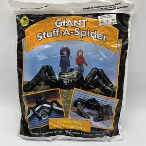 Vintage 1995 Halloween Giant Stuff A Spider Lawn Decor Kit 11 Feet Scary Horror - Picture 1 of 2