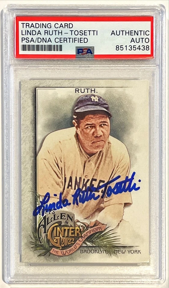 2022 Topps Allen Ginter Babe Ruth Linda Ruth Tosetti Signed Auto Card 42 PSA DNA - Image 1 of 1