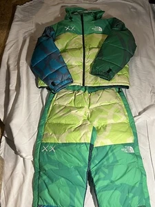 The North Face x Kaws - Nuptse -Full Set - Men’s L Safety Green - NWT - RARE! - Picture 1 of 9