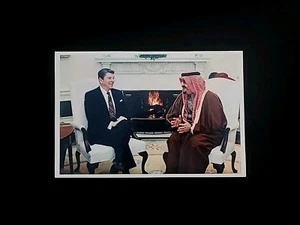 Präsident Ronald Reagan König Fahd Saudi Arabien Original Royal Präsentation Foto - Bild 1 von 24