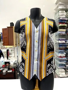 NUEVO Chaleco Creme De Seda para Hombre Moda 100% Seda Suave Tacto Premium Multicolor EE. UU. - Imagen 1 de 4