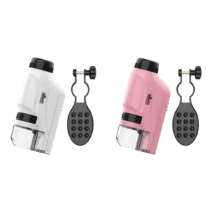 60x-120x Handheld Microscope LED Pocket Microscope Science for Kids (White) - Bild 1 von 6