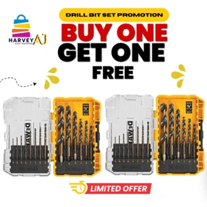 DeWalt DWA1184- 14 Piece Drill Bit Set with Case Yellow & Black (2 Pack ) - Picture 1 of 4