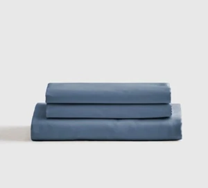 NWT! Quince Organic Cotton Nightfall Sateen Fitted Sheet & Pillowcases! King(77) - Picture 1 of 11