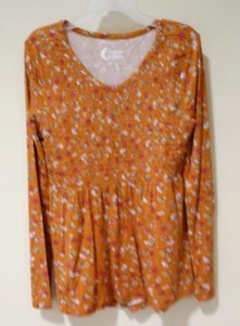 NWT Sugar & Jade Elastic Smocked Front Bodice Top Girl's Size 12-14 - Picture 1 of 2