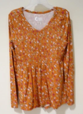 NWT Sugar & Jade Elastic Smocked Front Bodice Top Girl's Size 12-14 - Image 1 of 2