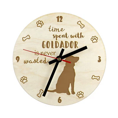 Goldador horloge en contreplaqué plus grand Art-Dog - Image 1 of 4