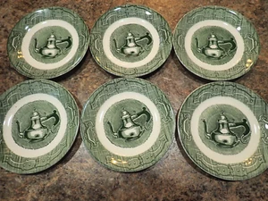 Royal China OLD CURIOSITY SHOP Lot of 5 saucers - 6-1/8" wide (for teacups) - Picture 1 of 2