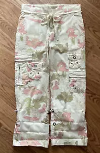 ¡NUEVO! Pantalones cargo convertibles Da-Nang Surplus vintage Y2K estampado floral camuflaje XS - Imagen 1 de 6