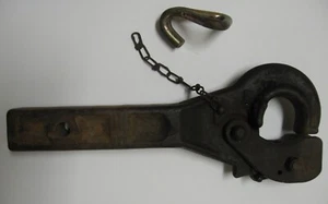 Vintage Rare Pintle Hook Towing Hitch 5-ton with 2" sz. Receiver- 15" length - Picture 1 of 9