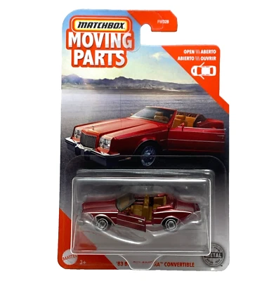 1983 Buick Riviera Convertible Red Matchbox Moving Parts MB1149 1/64 FWD43 - Image 1 of 3
