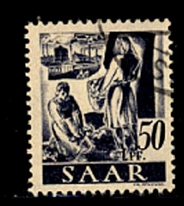 Saar Scott #167 gebraucht (1947) Scott Kat. Val. 24,00 - Bild 1 von 1