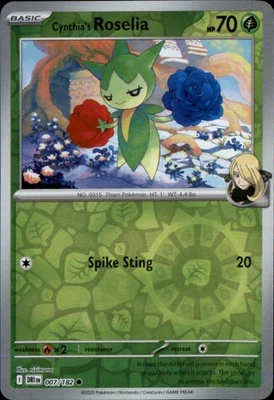 Cynthia's Roselia Reverse Holo Common SV10: Destined Rivals 007/182 NM - Image 1 of 2