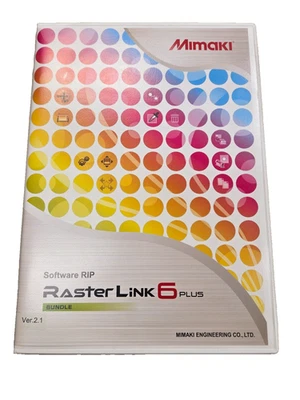 CD de software Rip Mimaki RasterLINK 6 PLUS OEM para impresoras solventes V.2.1 con LLAVE NE Foto 1 de 2
