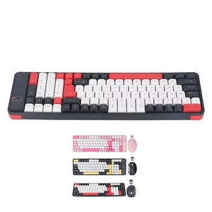 Wireless BT Keyboard And Mouse Combo Dual Mode 100 Keys Gaming Keyboard 1600D CB - Afbeelding 1 van 33