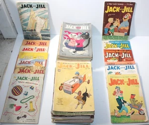 Vintage Large Lot Jack and Jill Children’s Magazines 1940s–1960s 65 Issues - Foto 1 di 18