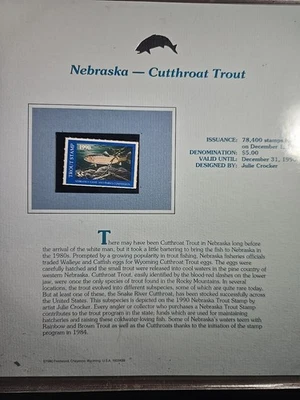 1990 America's State Fish Stamps Collection in Fleetwood Binder - COA 18 Stamps - Image 1 of 4