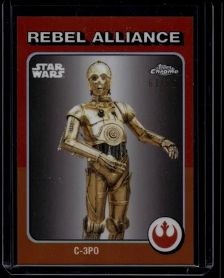 2025 Topps Chrome Star Wars C-3PO #TB-8 1975 Tribute /75 - Image 1 of 2
