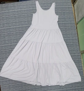 Vestido J Crew XS Mujer Azul Maxi Solero Sin Mangas Algodón Calado BG517 - Imagen 1 de 10