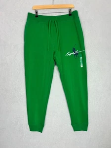 Polo Ralph Lauren, Joggers Uomo Verde Brillante con Polsini alla Caviglia, Taglia L - Nuovo - Foto 1 di 8
