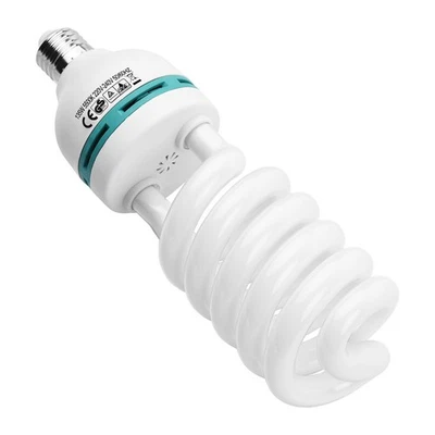 2pcs Spiral Fluorescent Light Bulb 135W 5500K Daylight E27 Socket Energy Saving - Image 1 of 4