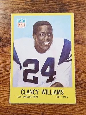 1967 Philadelphia Football Card Clancy Williams Los Angeles Rams #95  - Image 1 of 2