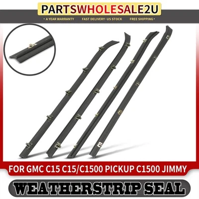 4x Barrido de ventana de sello de resistencia frontal para camioneta GMC C15 C15 C1500 C1500 C1500 K15 Foto 1 de 4