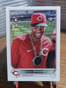 2022 Topps Mini Hunter Greene RC #us267 Photo Variation SP - Picture 1 of 2