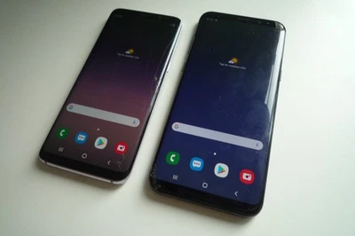 Job lot 2x Samsung Phones - Galaxy S8+ SM-G955F And SM-G950F Black Blue - Image 1 of 4
