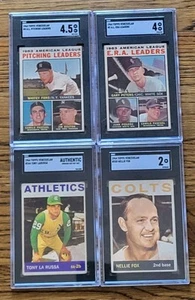 Whitey Ford Nellie Fox ++ 1964 Venezuelan Topps x4 Freshly SGC SGC 2-4.5 RaRe! - Picture 1 of 2