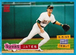 Topps Stadium Club 1994 - Brent Gates #65 - Atletismo de Oakland - Casi nuevo+ - Imagen 1 de 2