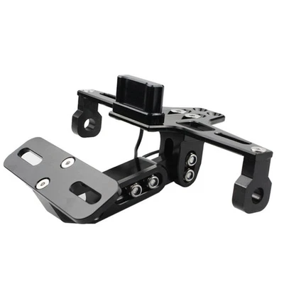 Adjustable License Plate Holder Mount Bracket With LED Taillight for Motorcycle - Image 1 of 4