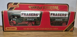 Y 27 1922 Foden Steam Wagon & Trailer FRASER Models of Yesteryear Matchbox J Box - Bild 1 von 2
