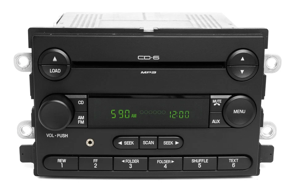 Ford Five Hundred Montego AM FM 2006-2007 6 CD radio con entrada auxiliar 6G1T-18C815-BB Foto 1 de 4