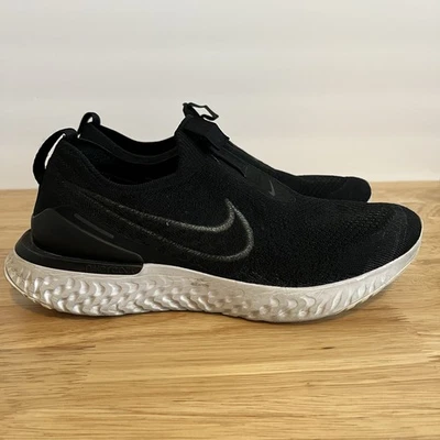 Nike Epic Phantom React Flyknit Men's Size 10 Running Shoes Black - Image 1 of 4