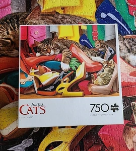Steve Read Schrank Katzen Puzzle 750 Teile 24" x 18" - Bild 1 von 5