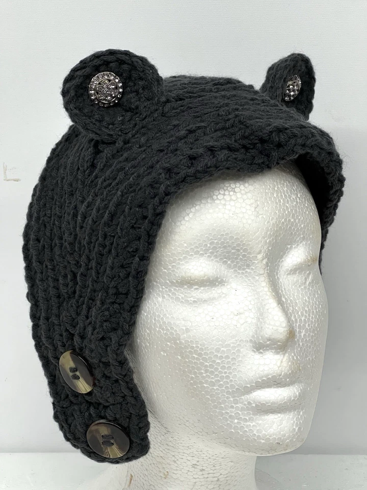 Diadema Calentador de Cuello NEGRO con Estrás OREJAS por CC Exclusives Envoltura para la Cabeza Nuevo con Etiquetas Nuevo Foto 1 de 4