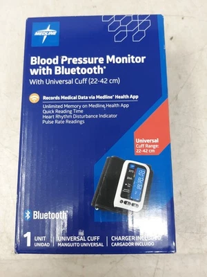 Monitor de presión arterial Medline MDS7001B con brazalete universal Bluetooth  Foto 1 de 4