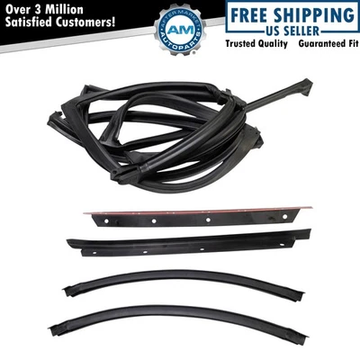 Комплект уплотнений T-Top Weatherstrip подходит для Chevrolet Camaro Pontiac Firebird 1982-1992 годов выпуска - Изображение 1 из 4