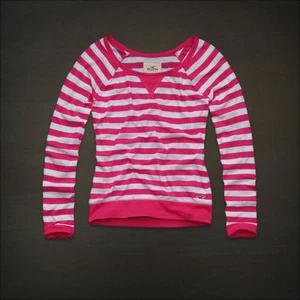 NWT Hollister by Abecrombie & Fitch Women Ladies Pink Stripe Blouse tunic top M - Picture 1 of 1