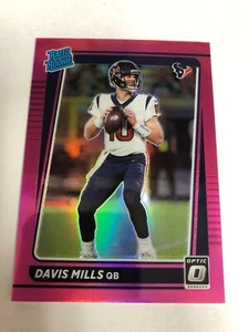 Davis Mills 2021 Panini Donruss Optic Rated Rookie Pink Prizm #222 Texans RC - Bild 1 von 2