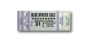 Blue Oyster Cult authentisch 1976 Original Konzert Ticket Mississippi 31.08.76 - Bild 1 von 2