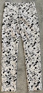 Krazy Larry Damengröße 0 weiß schwarz Splatter Print Pull-On Stretch Hose (C5) - Bild 1 von 12