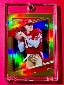 Joe Montana RARE GOLD REFRACTOR PANINI SP VARIATION SAN FRANCISCO 49ERS - MINT! - Picture 1 of 8